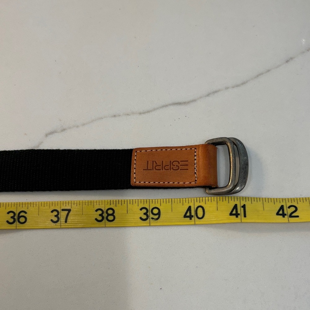 Esprit Black and Tan Men's Belt